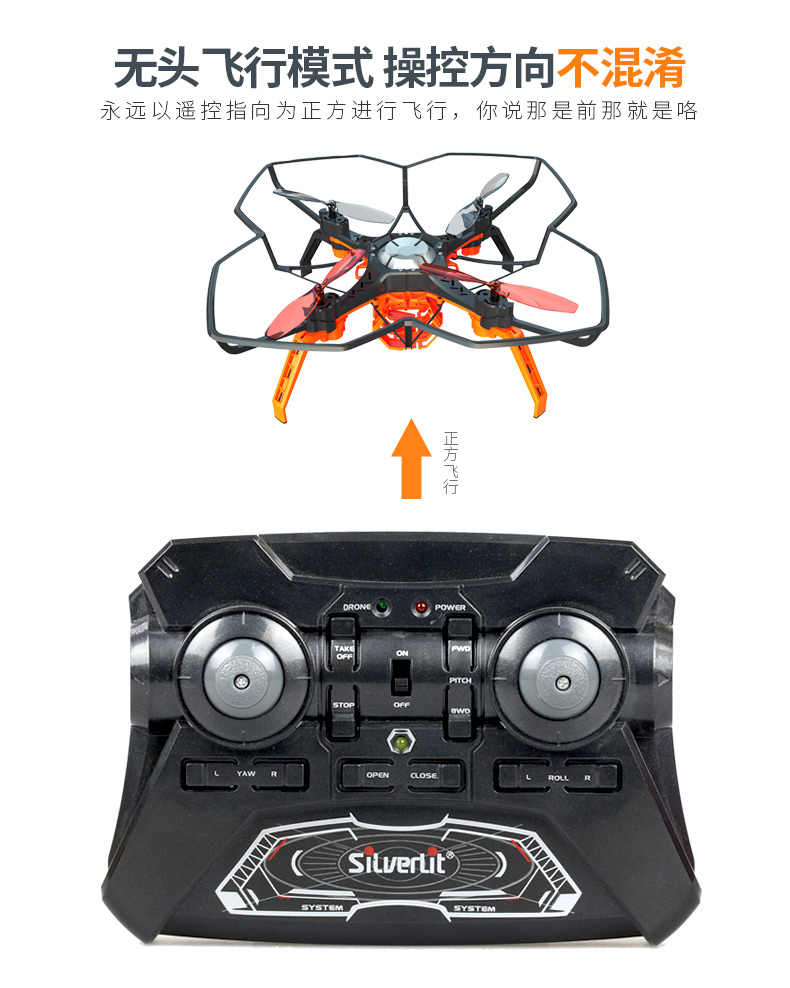 Yinhui 2.4G cơ khí vuốt bốn trục máy bay trẻ em điều khiển từ xa máy bay trực thăng thông minh đồ chơi bé trai siêu nhân đồ chơi