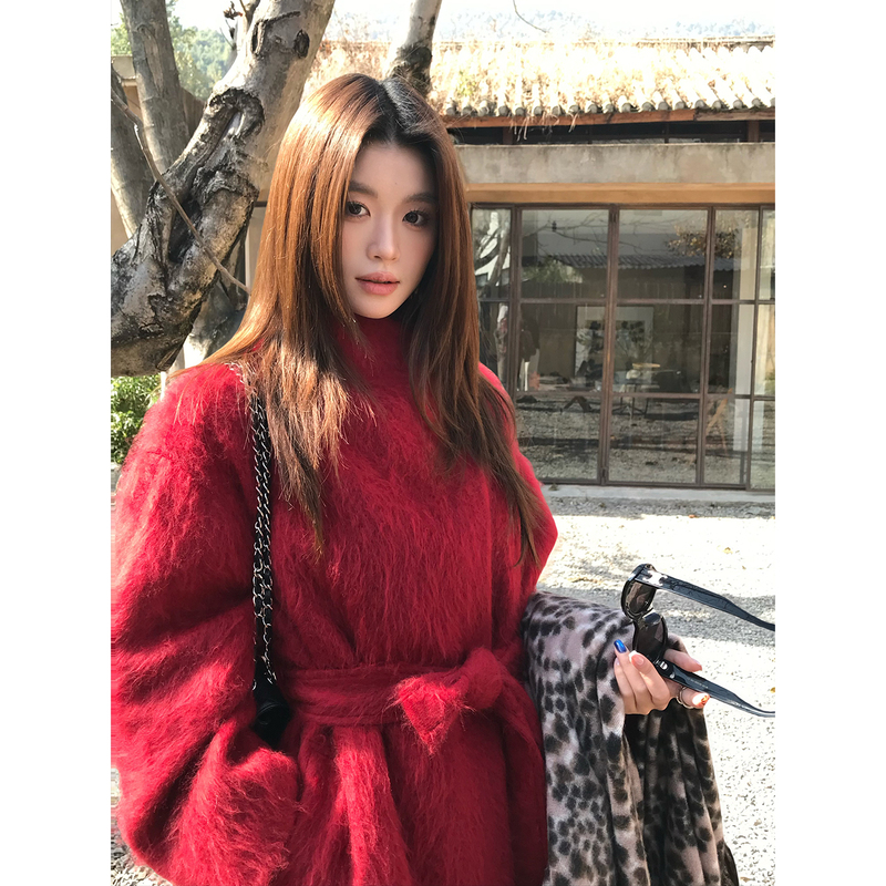 【Mousse Moonlight】Rare Zz High Warmth 95% Sheep Wool Old Money Cloud-Like Cashmere Long Wool Coat