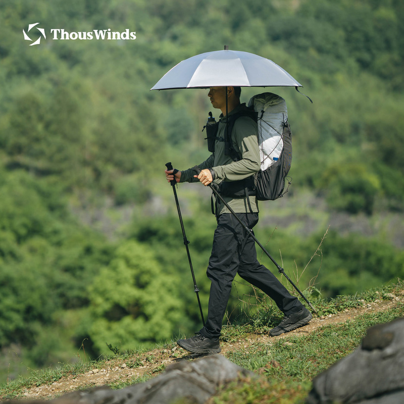 Thous Winds Ultra-Light Foldableing Hiking Umbrella Outdoor Umbrella High-Altitude Hiking and Climbing Mountain Sun Protection Fishing Umbrella