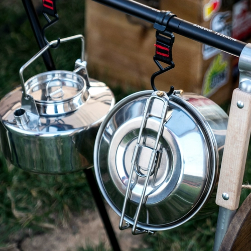 Ретро вместительный и большой японский ланч-бокс из нержавеющей стали для кемпинга, чайник