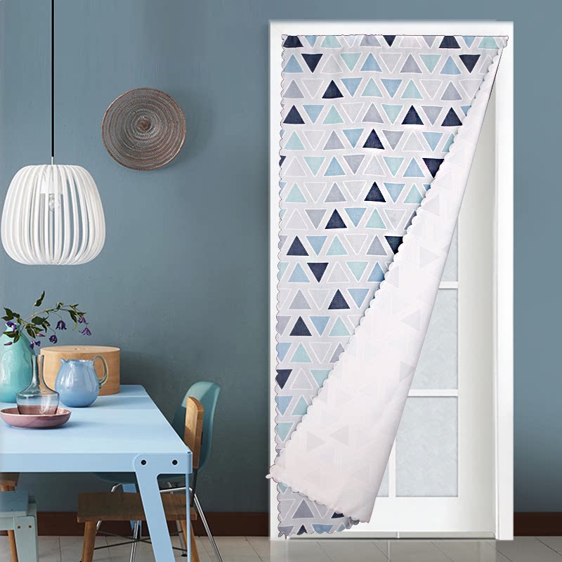 Nordic Door Curtain Cloth Art Bedrooms free from punching Magic sticker decoration Partition Home Half-curtain Kitchen Xuanguan Shielded Curtain