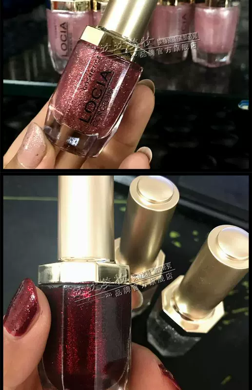 BKIA LocIA Nail Ba Lan Khỏa thân Kéo dài móng chân Móng tay Kim loại Bạc Sequin Kim cương - Sơn móng tay / Móng tay và móng chân nail màu hồng