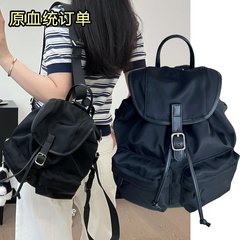 Korean Niche Women's Bag, Kim Hyo-Jin Style, 2026 New Model, Multi-Pocket Nylon Water-Repellent Backpack for Women