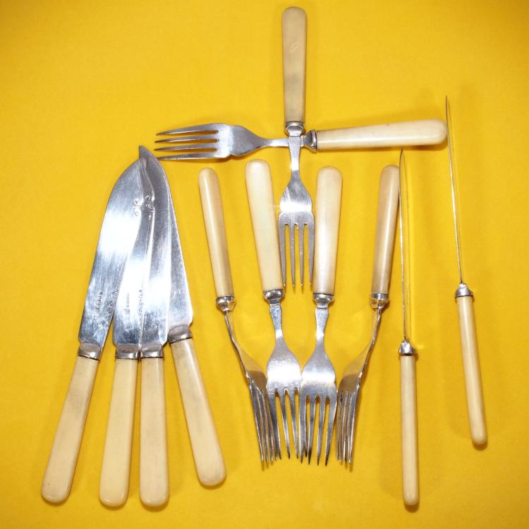 European antique 12 resin knives and forks court tableware retro classical photography props wedding decorations home decoration