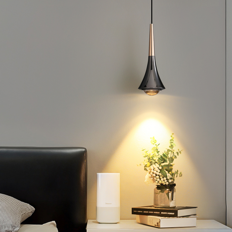 Bedroom Bedside Pendant Light, Adjustable Height, Modern Minimalist, Creative and Unique, Background Wall, Trendy Room Bedside Small Pendant Light