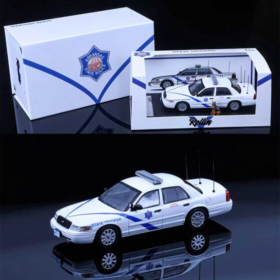 In Stock Rollin 1:64 Ford Cv Arkansas Asp with Free Dog Figurine Alloy Simulation Car Model