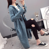 Autumn 2021 medium-length lazy sweater coat women Spring and Autumn joker loose knit sweater new womens cardigan