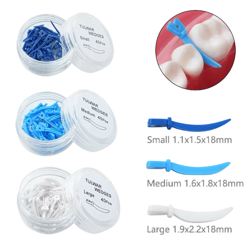 Dental Interdental Wedges, Gap Wedges, Plastic Wedges with Holes, Dental Oral Consumables, Disposable Dental Wedges