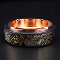 Stainless Steel Ashtray Round Creative Personalized Gift Fashion European Large Luxury Cigarette Bar Cigarette