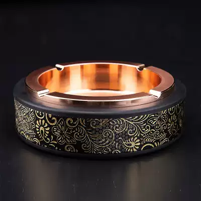 Stainless steel ashtray round creative personality gift fashion European large luxury ashtray bar ashtray