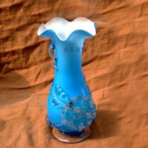 Sky blue glazed vase old objects vinoguetian vases