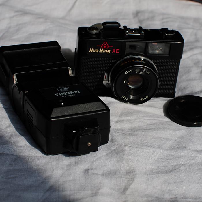 hua ying135 glue roll camera full manual mechanical camera with flash full set 41mm f2 8-Taobao