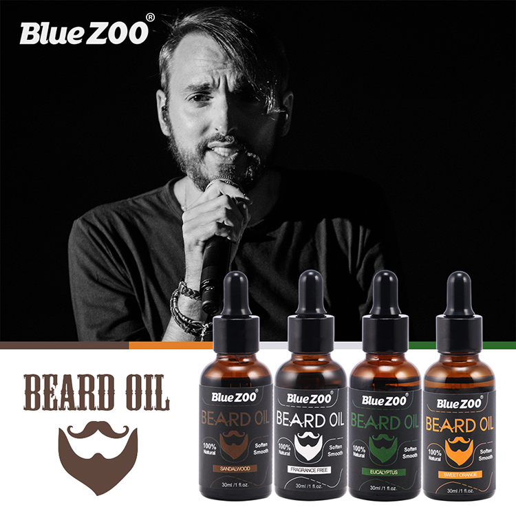 30ml Blue ZOO Promoted Men's Beard is required to protect hair Manic Essential Oils Sandalwood Sweet Orange Jugali 4 paragraphs