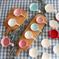 Seasoning plate Small plate Japanese salad dipping sauce plate Vinegar ketchup handle plate Photo props Photography props