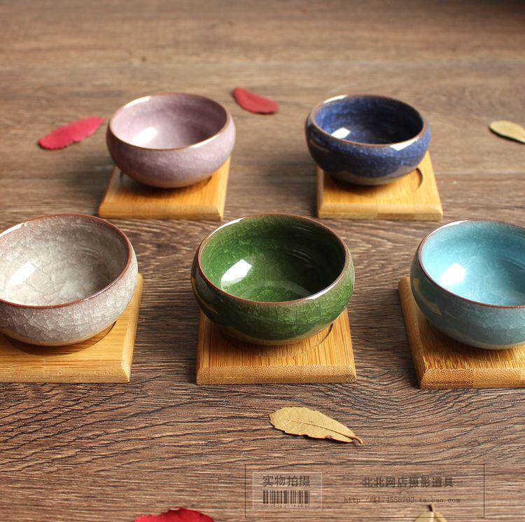 Ceramic Small Tea Bowl Photo Shoot photo Net Shop Photography Background Cup Cushion Props Shooting Swing props-Taobao
