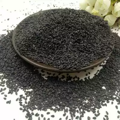 5 pieces of raw black sesame 500g new goods, full of sand, no dyeing, farm oil, non-fried black sesame