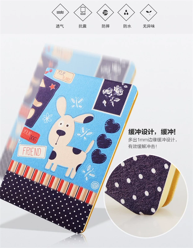 Cũ hơn Apple Tablet PC iPad2 iPad3 tay áo bảo vệ khung vỏ iPad4 Hàn Quốc a1458 / a1395 / a1416 cartoon holster ngủ mỏng - Phụ kiện máy tính bảng
