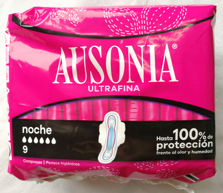 Spain original purchase AUSONIA sanitary napkin night soft soft sensitive skin for 10 tablets