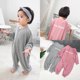 Boys and girls home clothes 2024 spring and autumn Modal jumpsuits infant long-sleeved pajamas spring and summer sleeping bags