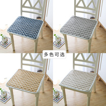 Four seasons thin cushion cotton and linen dining chair cushion chair cushion non-slip stool butt cushion office chair square stool car cushion seat