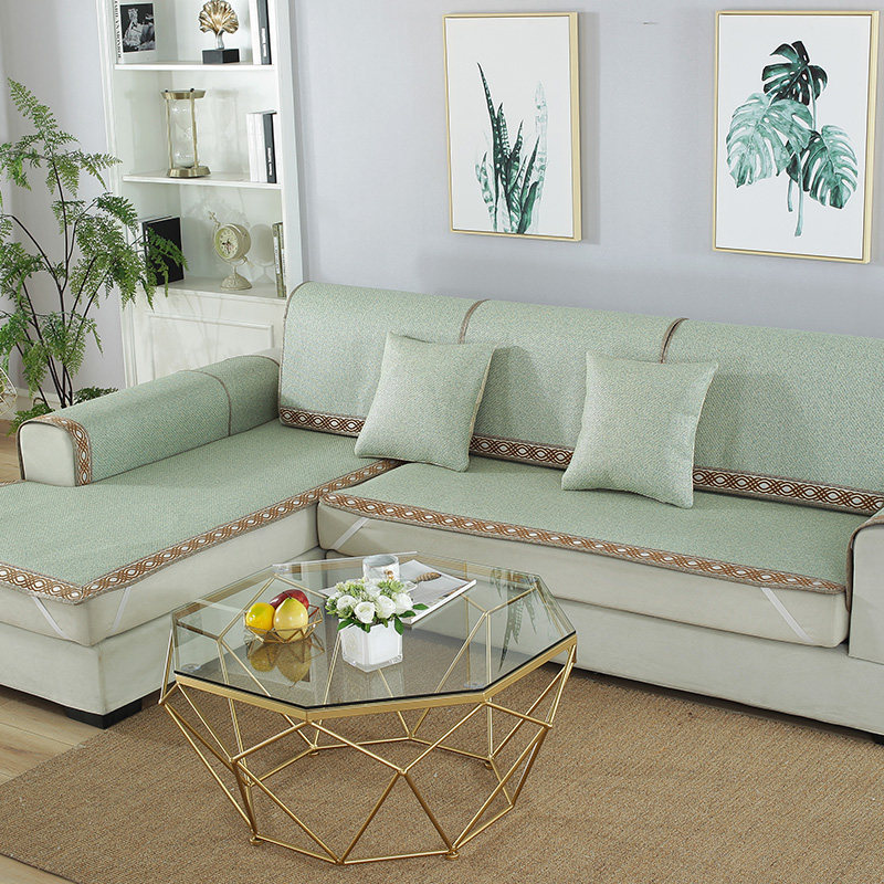 Summer sofa mat summer summer cool mat ice silk rattan mat living room combination rattan mat non-slip sofa cushion set towel