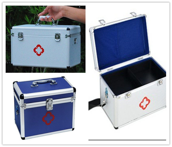 铝合金医药箱家庭装大容量全套药品收纳医疗应急救援包医用急救箱
