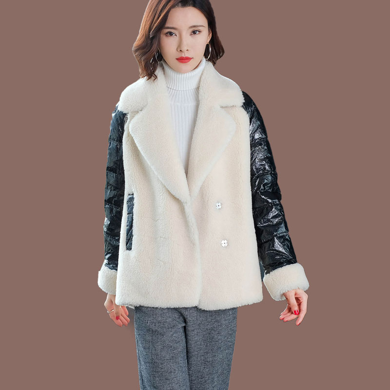 nhung hạt Hengyuanxiang khâu mùa thu áo khoác nữ của / mùa đông 2019 mới loose-fitting len ngắn đan cardigan thủy triều