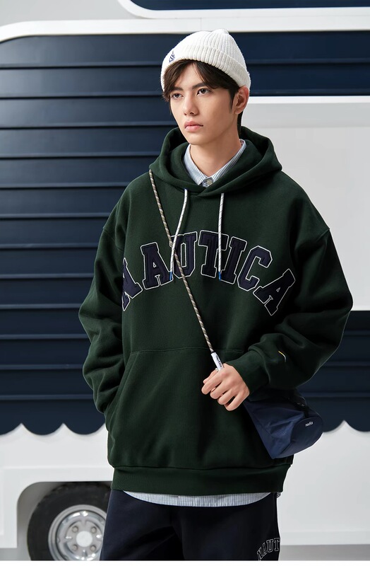 Nautica White Sai 白帆×Cityboy Unisex Loose Fit Terry Hooded Sweatshirt Kw5390 Nautica White Sai 白帆×Cityboy Unisex Loose Fit Terry Hooded Sweatshirt Kw5390