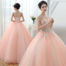 2018 New host performance dress solo art test puffy dress studio theme wedding party evening dress female