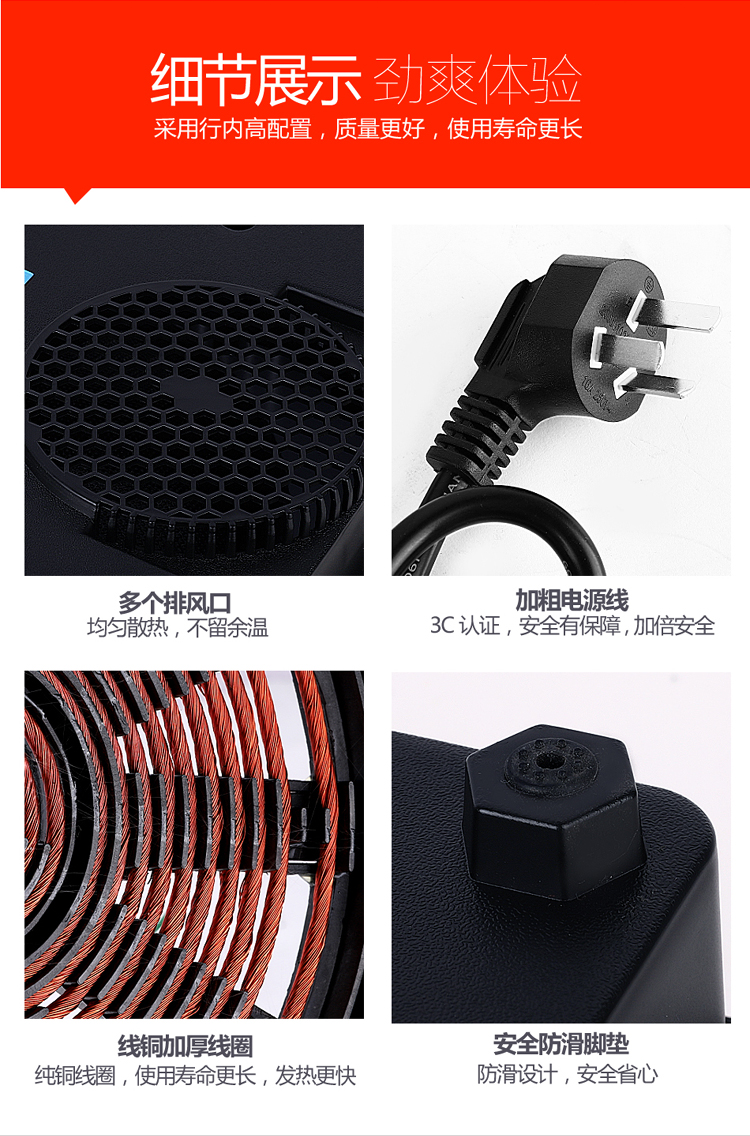 bếp từ fagor Bán cầu cảm ứng công suất cao 3500w thông minh hộ gia đình lõm nhúng nhúng cảm ứng xào bếp bếp từ âm