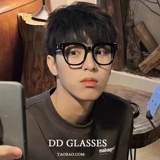 GM Black -Frame Glasses рамы мужчин может быть оснащено с близким объективом с супер светлым ящиком с большим рамкой Big Face Black Geat