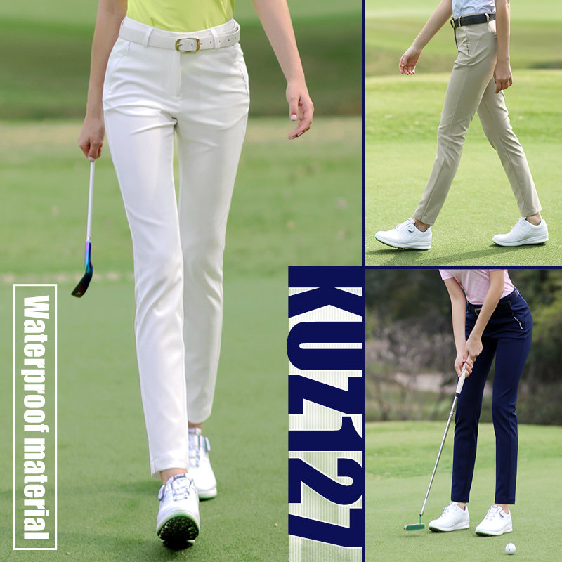 Pgm Golf Pants for Women, Summer Women's Pants, Flared Sports Pants, Women's Clothing, Ladies' White Long Pants, Apparel