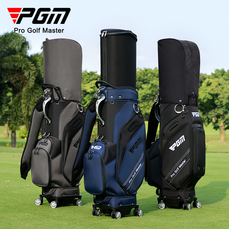 Pgm Golf Bag Men's and Women's Hard-Shell Airline Checked Bag Universal Wheel Retractable Golf Bag Club Bag Golf Bag
