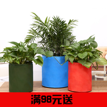Soft folding plastic flowerpot balcony large flowerpot round potted seedling pot planting fruit tree flowerpot storage bucket