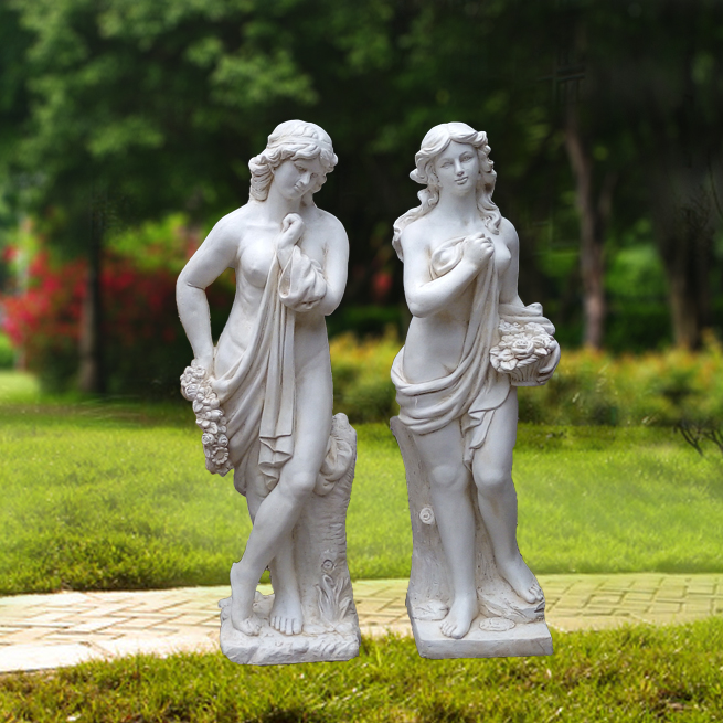 European glass fiber character sculpture art Living room outdoor floor decoration can be customized as a bath lady decoration