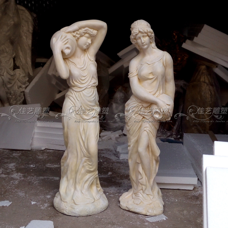 Eurofiberglass figures Sculpture Artwork Living Room Outdoor Ground Floor Furnishing customizable for the Lady Flowing Water Fountain