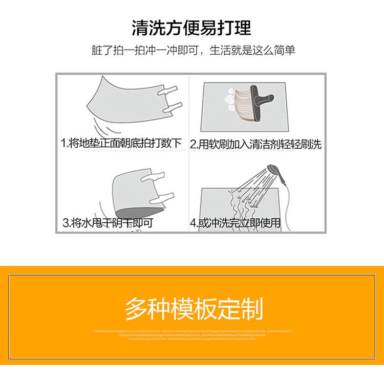 Miễn phí vận chuyển Jin Danlan thảm lớn không trượt tấm thảm chùi chân để đẩy lên thảm cửa bếp tấm thảm chùi chân hình tròn màu thảm có thể được tùy chỉnh - Thảm sàn thảm chùi chân đế cao su