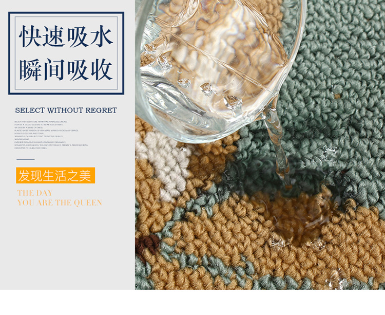 Miễn phí vận chuyển Jin Danlan thảm lớn không trượt tấm thảm chùi chân để đẩy lên thảm cửa bếp tấm thảm chùi chân hình tròn màu thảm có thể được tùy chỉnh - Thảm sàn thảm chùi chân đế cao su