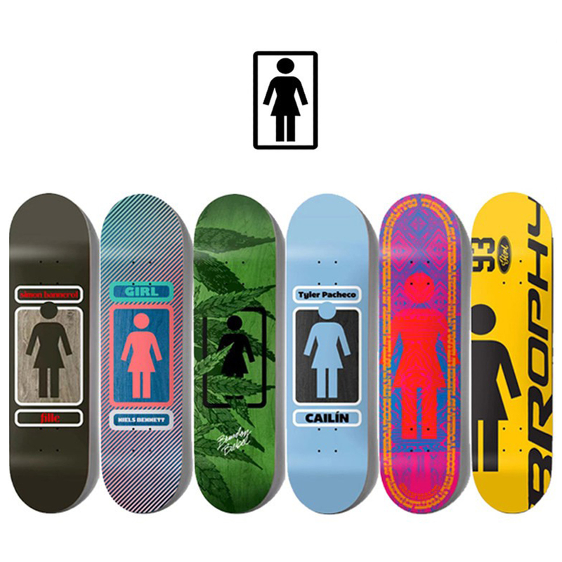 Girl Skateboard Deck, Genuine Imported from the United States, High Elasticity, Lightweight Canadian Maple Deck, Comes with Mob Sandpaper and Bearings Girl Skateboard Deck, Genuine Imported from the United States, High Elasticity, Lightweight Canadian Maple Deck, Comes with Mob Sandpaper and Bearings
