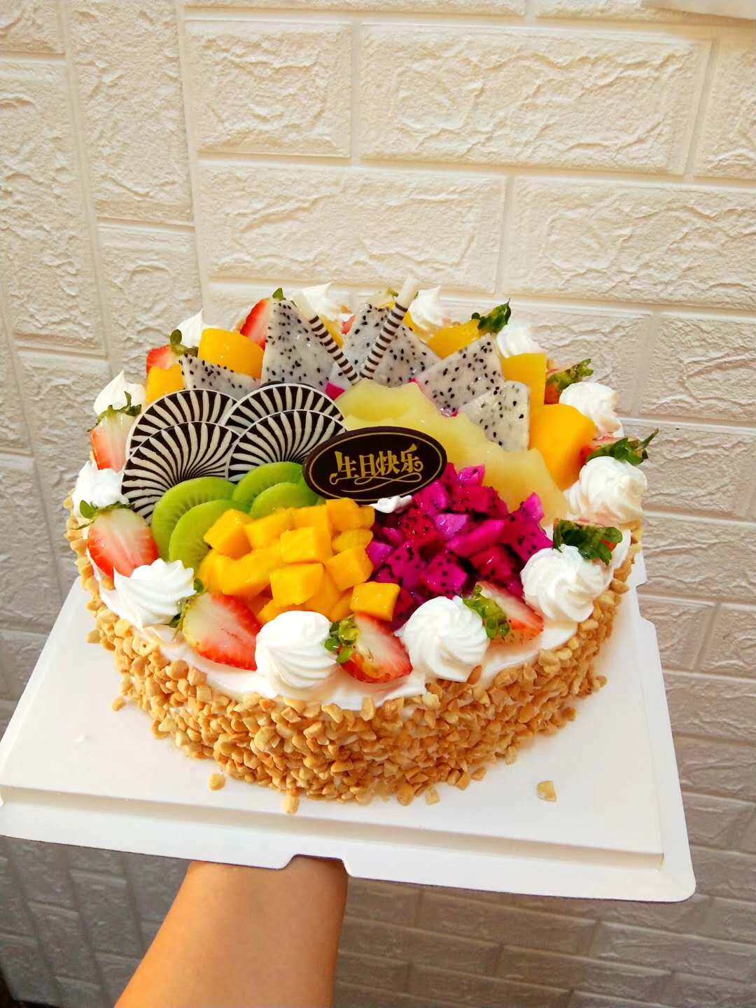 Birthday cake pre-ordered with free delivery in the same city, Jieyang Huarongcheng District, Puning Huilai, Jiedongjiexi