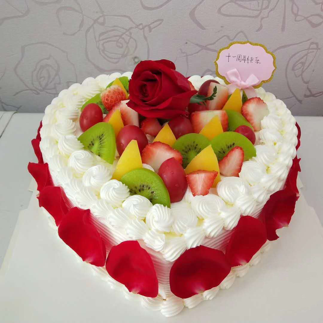 Birthday cake scheduled for Tongcheng Express Free distribution of door-to-door Weihai City Weihai Ring Cub Wendenrong Milk Hills