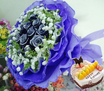 Flower birthday cake booking in the same city courier Huizhou Zhanjiang City Meizhou Shaoguan Maoming cake shop delivery door-to-door