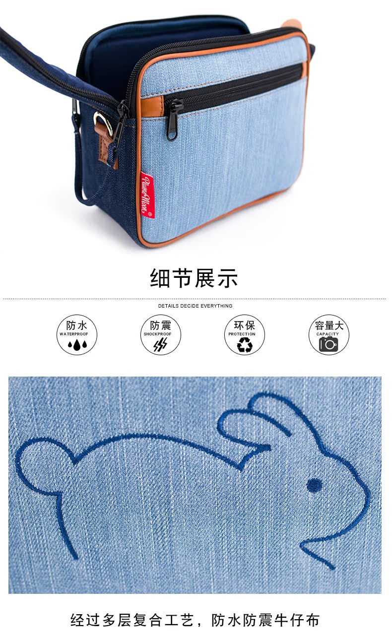 Feathermoon vi đơn túi máy ảnh Shoulder messenger túi thẻ Canon Fuji Sony A6000 nữ thương hiệu đáng yêu - Phụ kiện máy ảnh kỹ thuật số balo máy ảnh