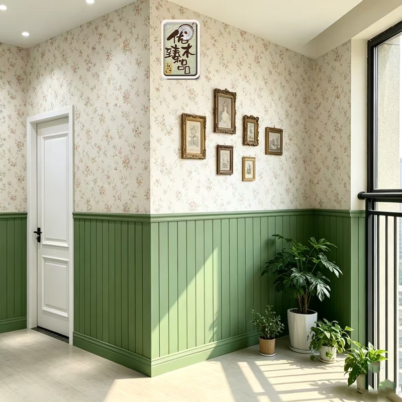 Dark Green Wall Panels, Vintage Green Wall Cladding, Avocado Green Splicing Panels for Living Room and Dining Room Decoration, Interior Decoration