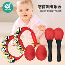 Infant hand grip Follow-up Sensory visual training Baby sand hammer Red Ball Rattle Red hearing toy 1 year old