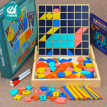 Mosaic Gigsaw Puzzle Digital Building Blocks Childrens Educational Toys Intelligence Development Girls Boys Building Blocks