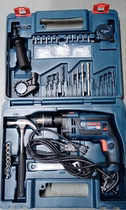 Bosch GSB16RE 750W electric drill percussion drill household dual-purpose positive and reverse speed multi-function power tool set