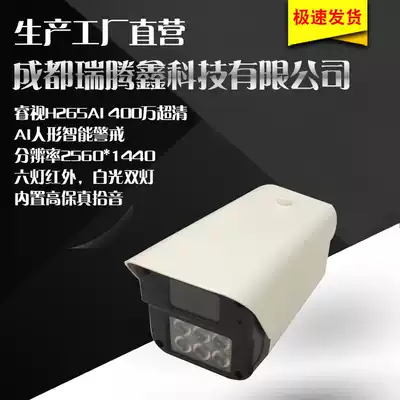 P6S rui shi 4 million H265 humanoid infrared full color double-network-controlled monitoring cameras support Kang protocol
