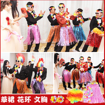 Kiss and greet props Plug the door game props Bridesmaid sister group tricky groom best man hot bra flower skirt