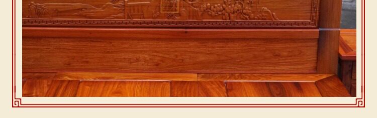 Красный кровати 缅甸花梨大果紫檀红木实木原木床正品榫卯家具加厚独板精雕山水 OTHER